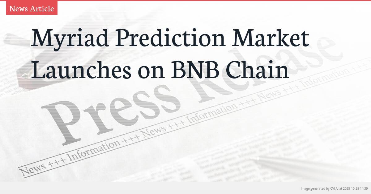 Myriad Prediction Market Launches on BNB Chain