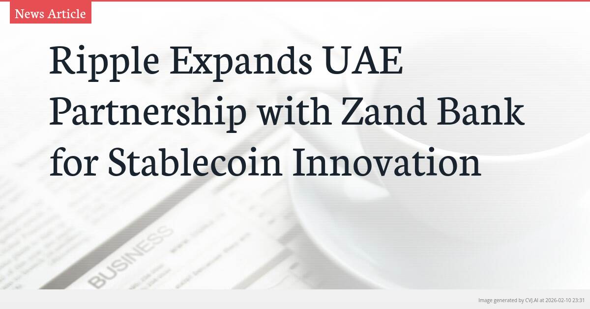 Ripple Expands UAE Partnership with Zand Bank for Stablecoin Innovation