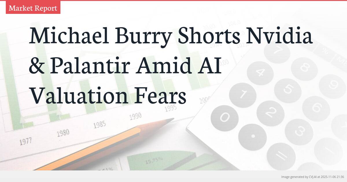 Michael Burry Shorts Nvidia & Palantir Amid AI Valuation Fears