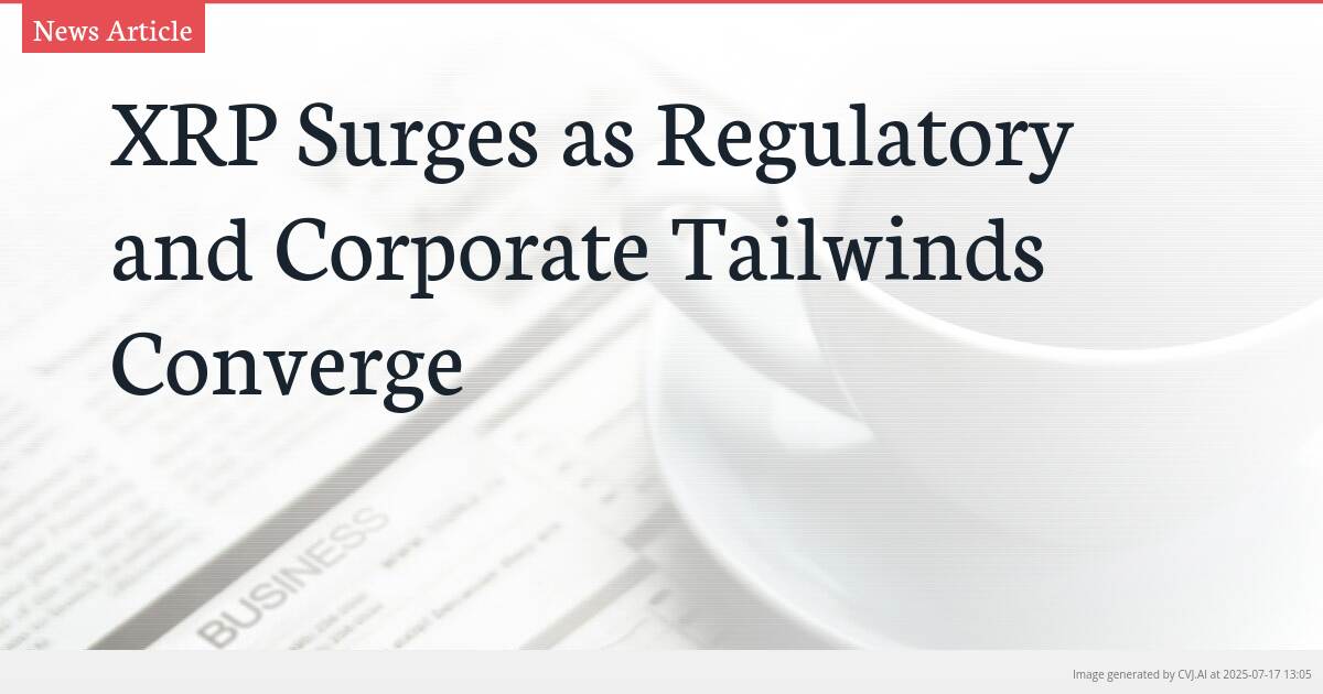 XRP Surges as Regulatory and Corporate Tailwinds Converge