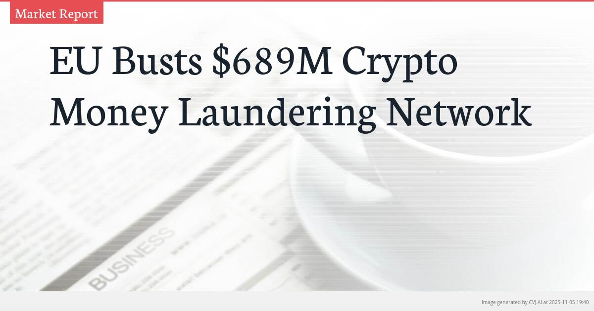 EU Busts $689M Crypto Money Laundering Network
