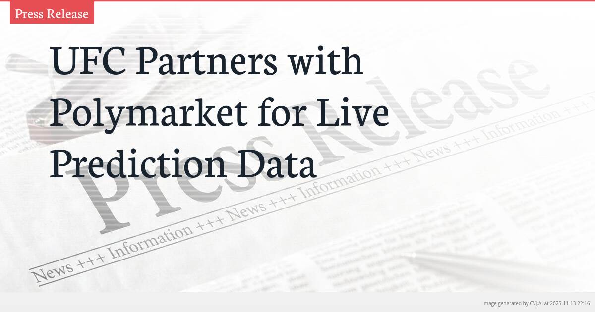 UFC Partners with Polymarket for Live Prediction Data