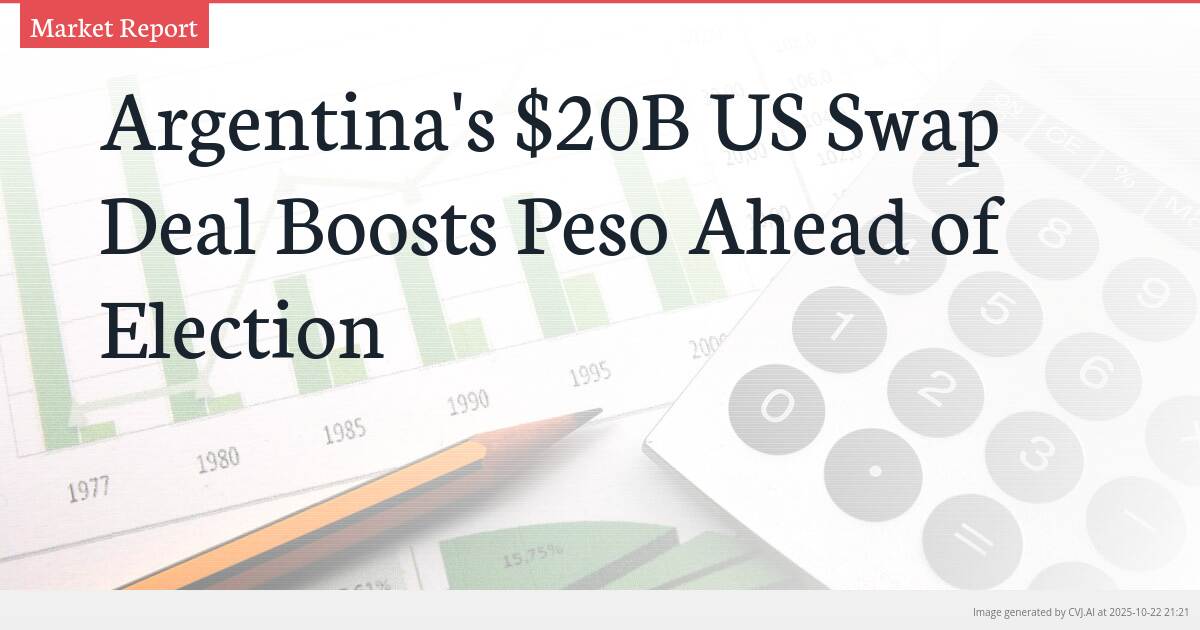 Argentina’s $20B US Swap Deal Boosts Peso Ahead of Election