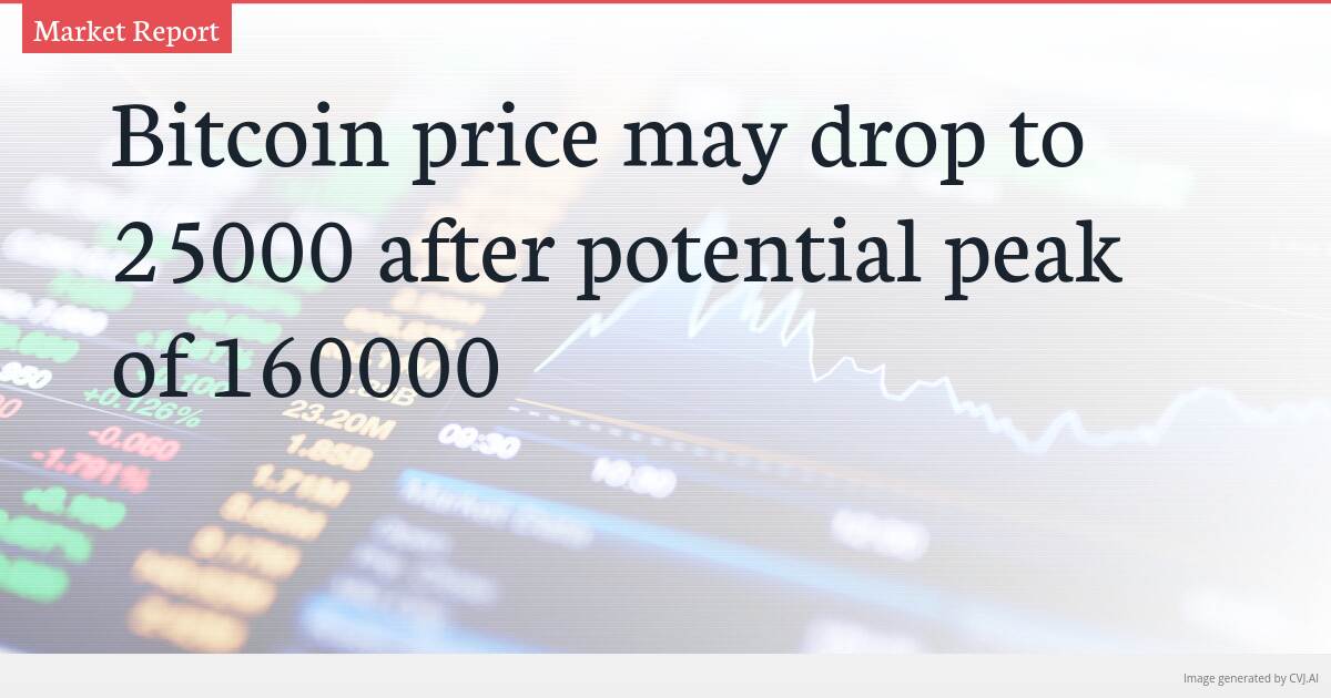 Bitcoin price may drop to 25000 after potential peak of 160000