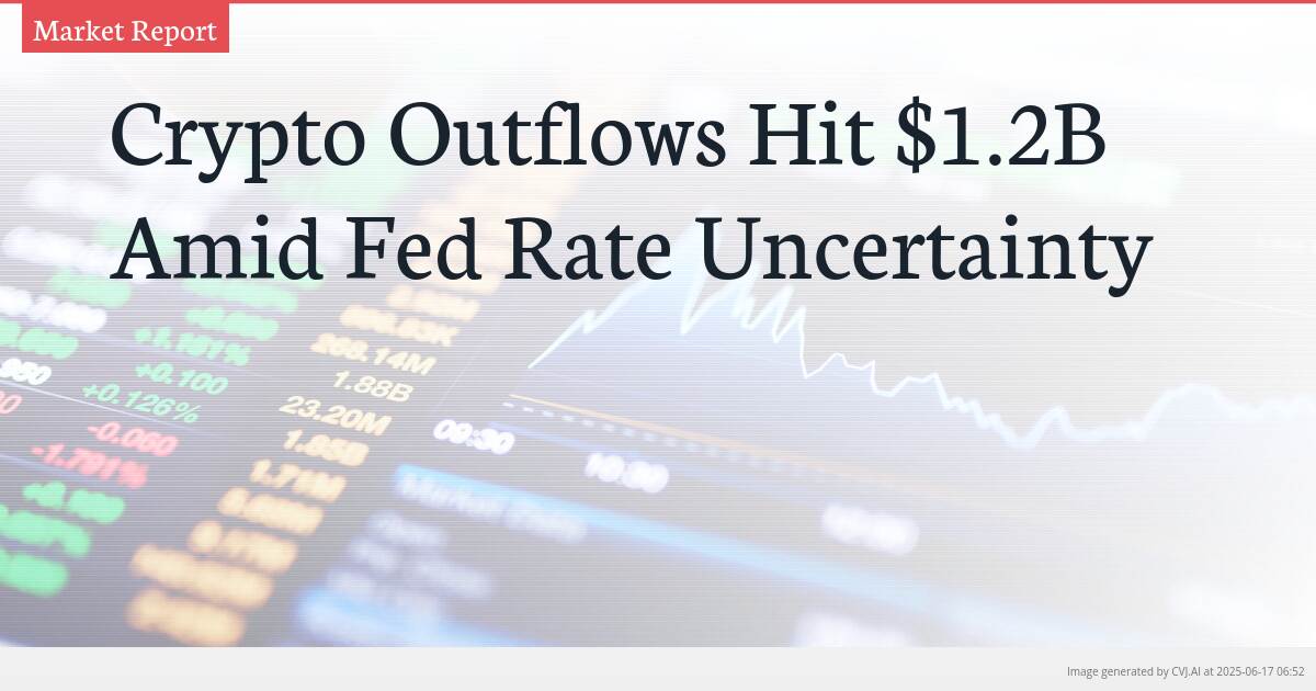 Crypto Outflows Hit $1.2B Amid Fed Rate Uncertainty