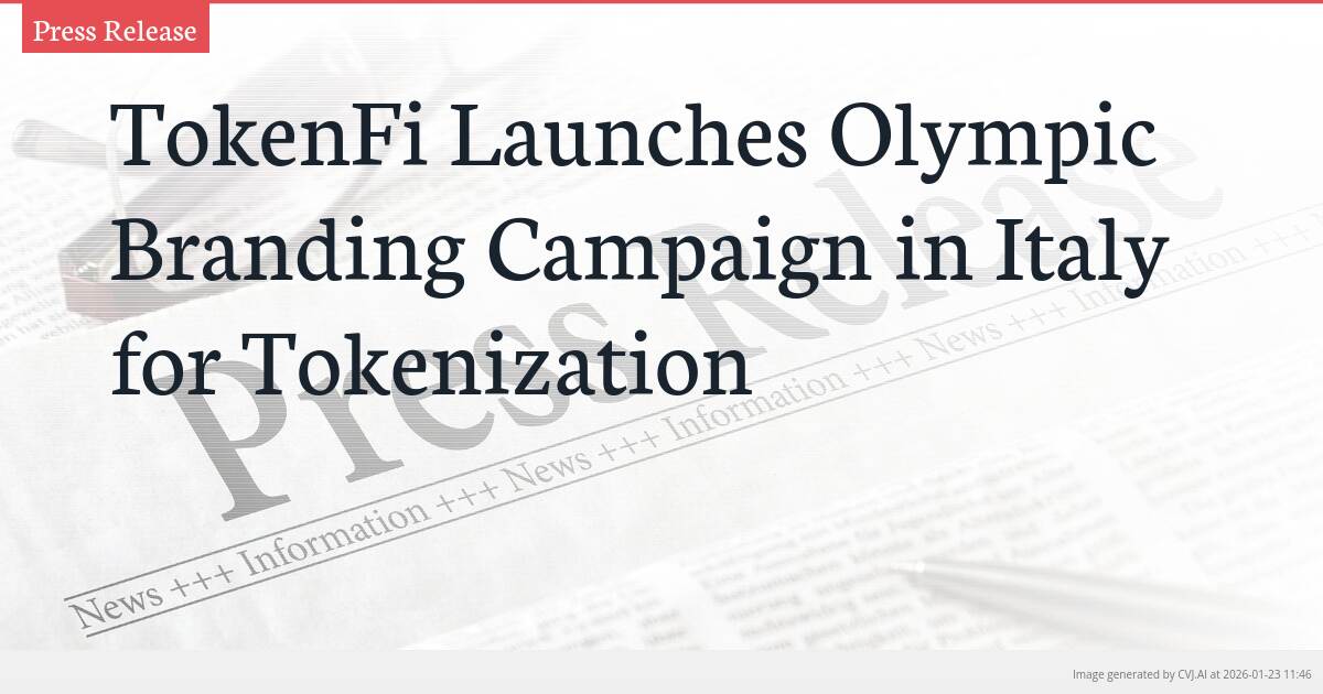 TokenFi Launches Olympic Branding Campaign in Italy for Tokenization