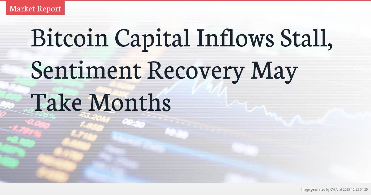 Bitcoin Capital Inflows Stall, Sentiment Recovery May Take Months