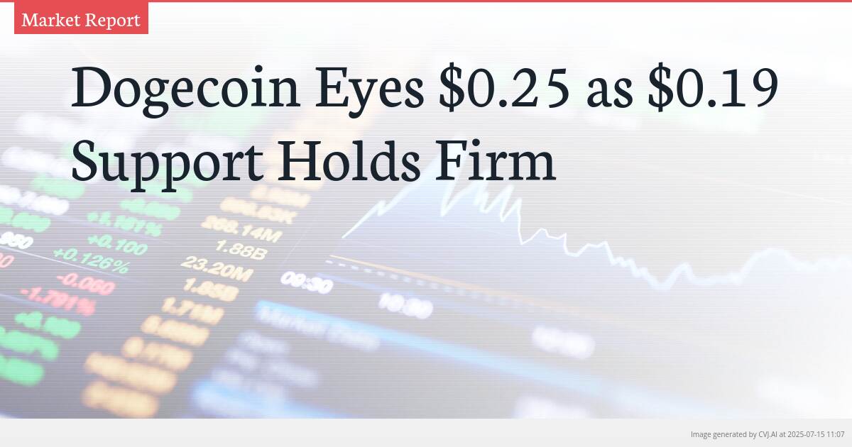 Dogecoin Eyes $0.25 as $0.19 Support Holds Firm