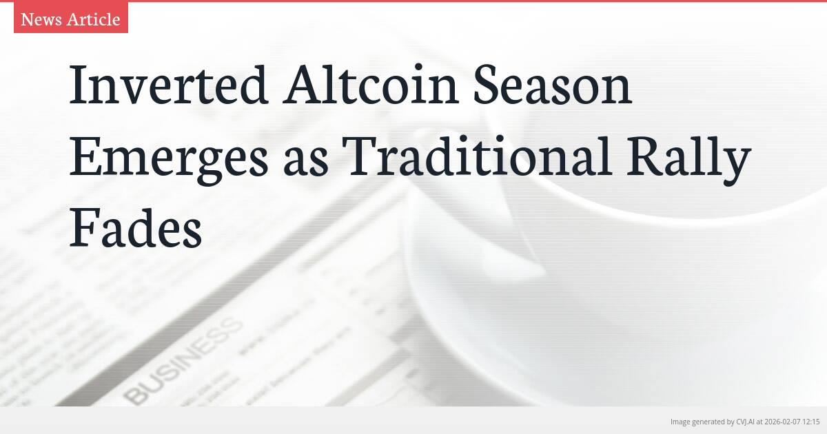 Inverted Altcoin Season Emerges as Traditional Rally Fades