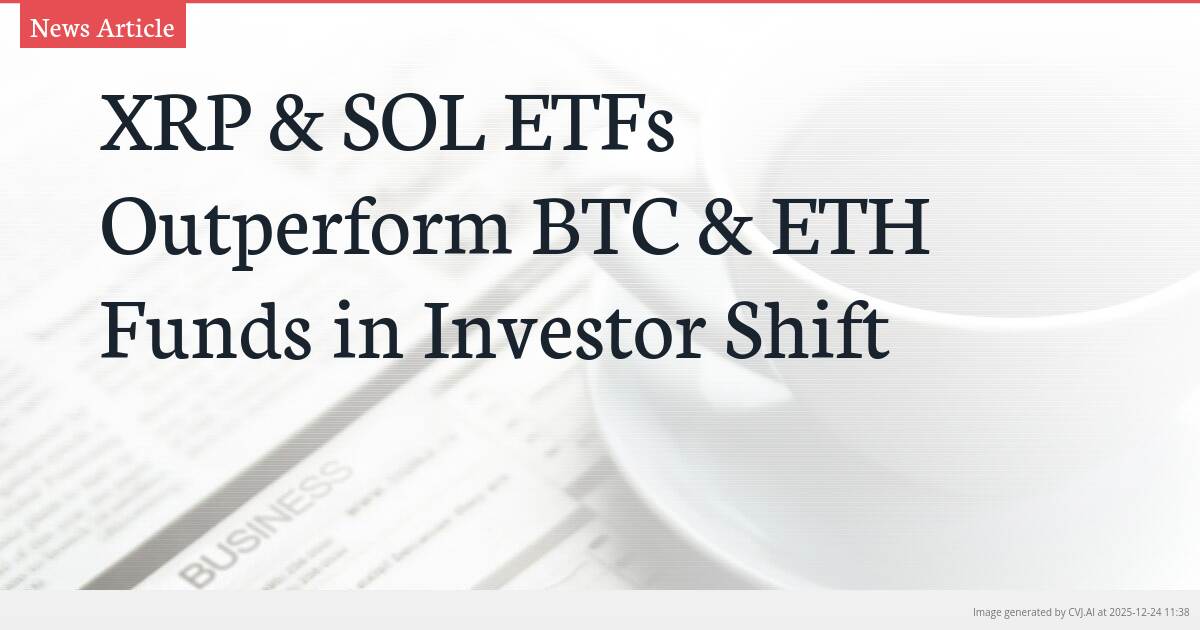 XRP & SOL ETFs Outperform BTC & ETH Funds in Investor Shift