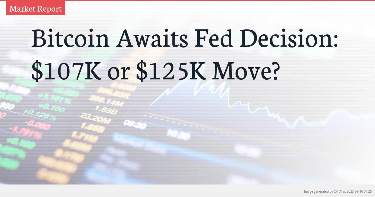 Bitcoin Awaits Fed Decision: $107K or $125K Move?