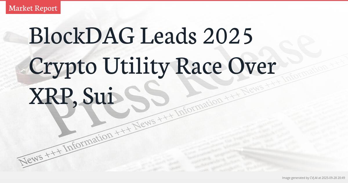 BlockDAG Leads 2025 Crypto Utility Race Over XRP, Sui