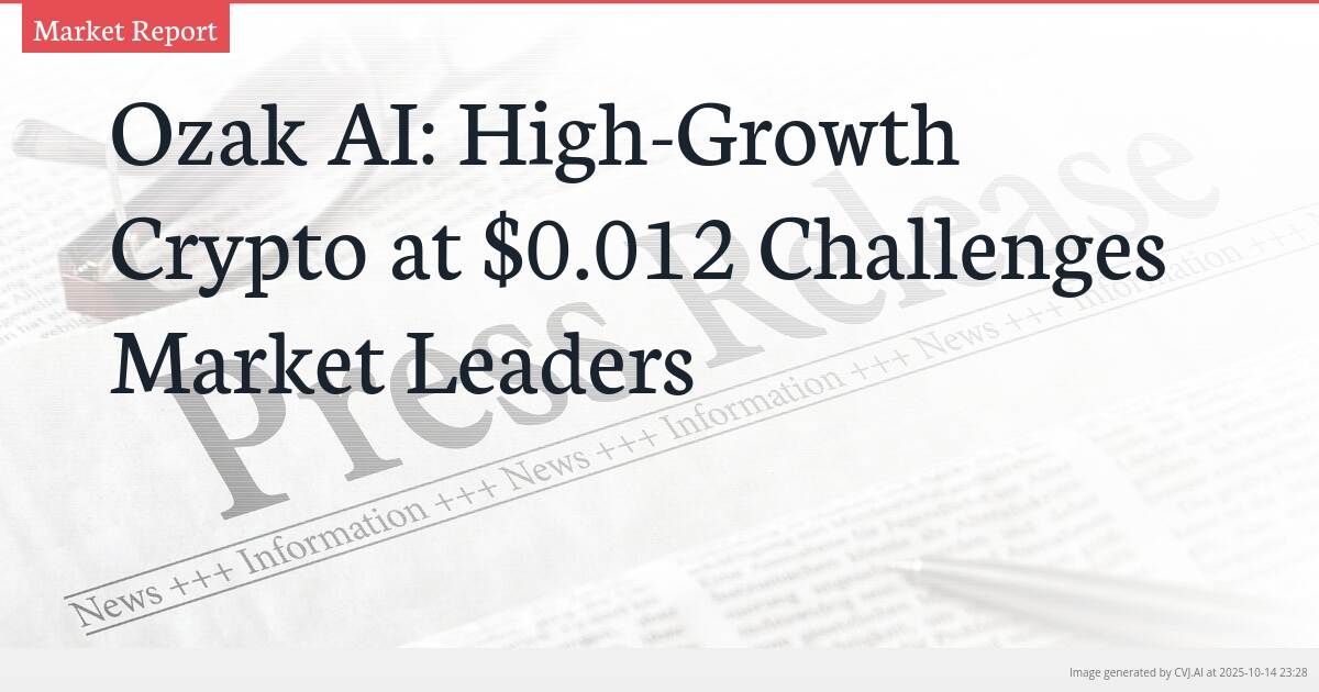 Ozak AI: High-Growth Crypto at $0.012 Challenges Market Leaders