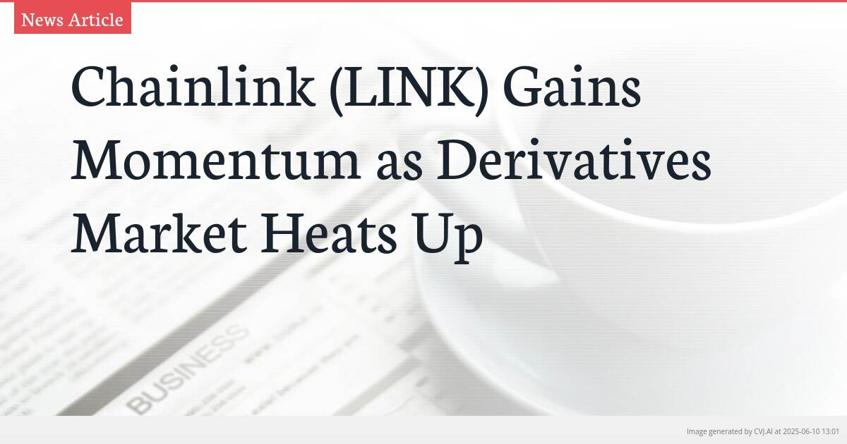 Chainlink (LINK) Gains Momentum as Derivatives Market Heats Up