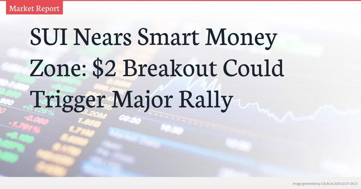 SUI Nears Smart Money Zone: $2 Breakout Could Trigger Major Rally