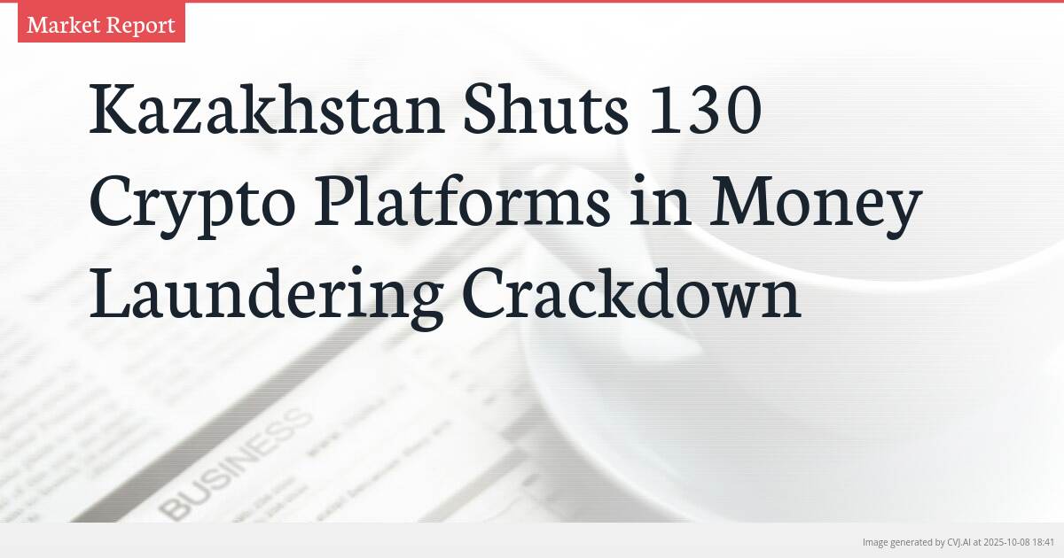 Kazakhstan Shuts 130 Crypto Platforms in Money Laundering Crackdown