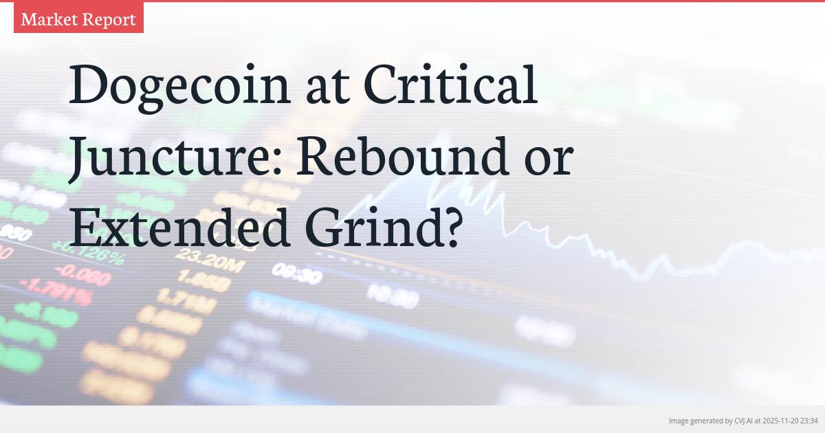 Dogecoin at Critical Juncture: Rebound or Extended Grind?