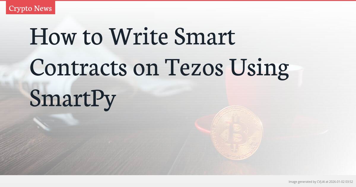 How to Write Smart Contracts on Tezos Using SmartPy