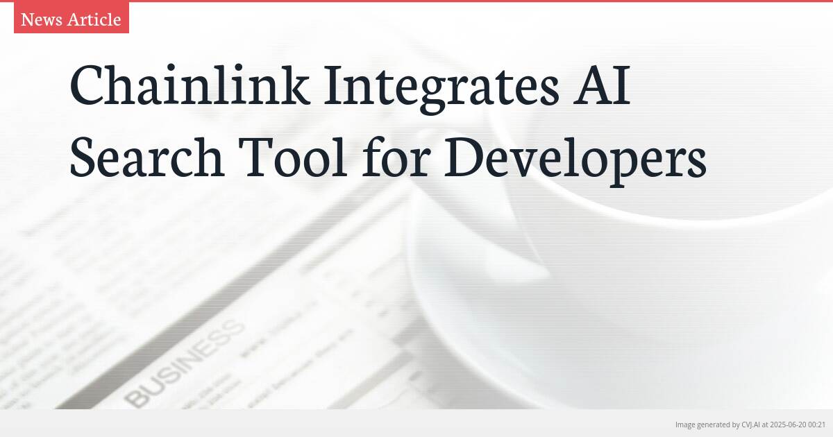 Chainlink Integrates AI Search Tool for Developers