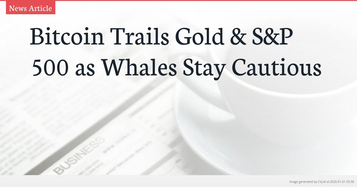 Bitcoin Trails Gold & S&P 500 as Whales Stay Cautious