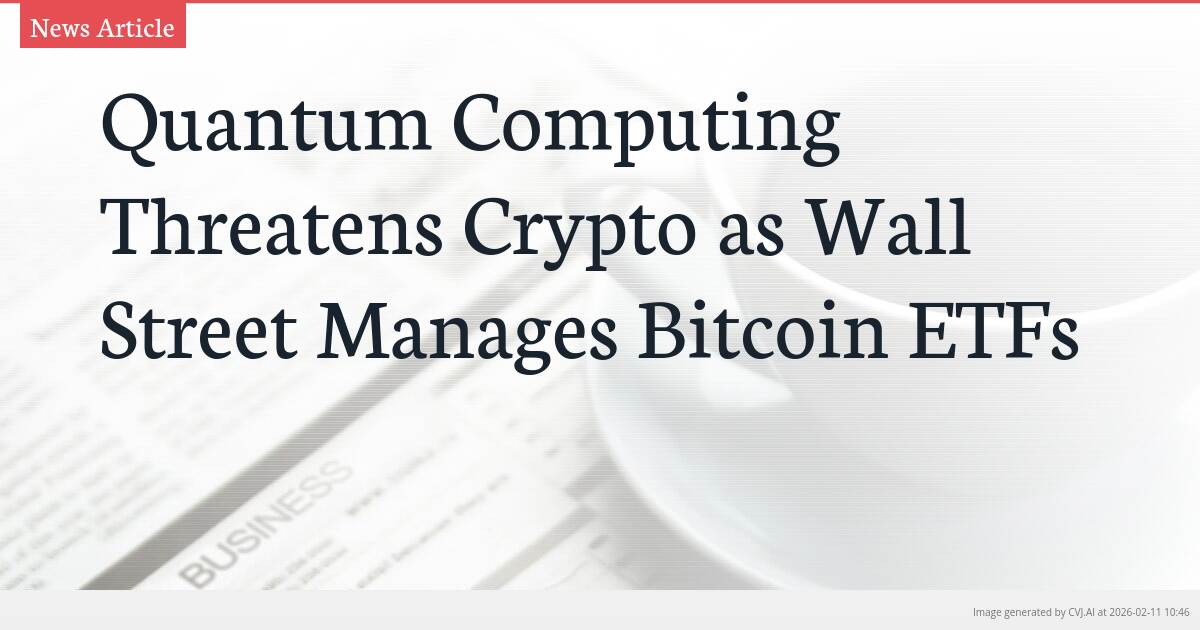 Quantum Computing Threatens Crypto as Wall Street Manages Bitcoin ETFs