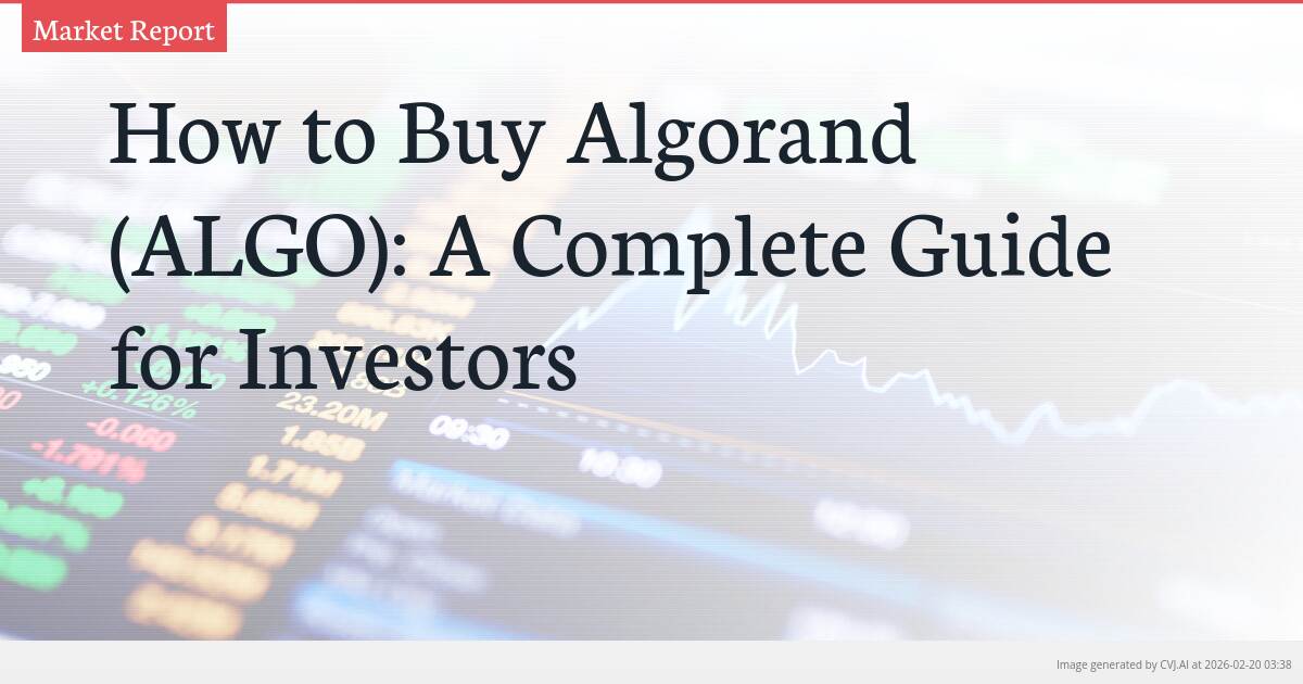 How to Buy Algorand (ALGO): A Complete Guide for Investors