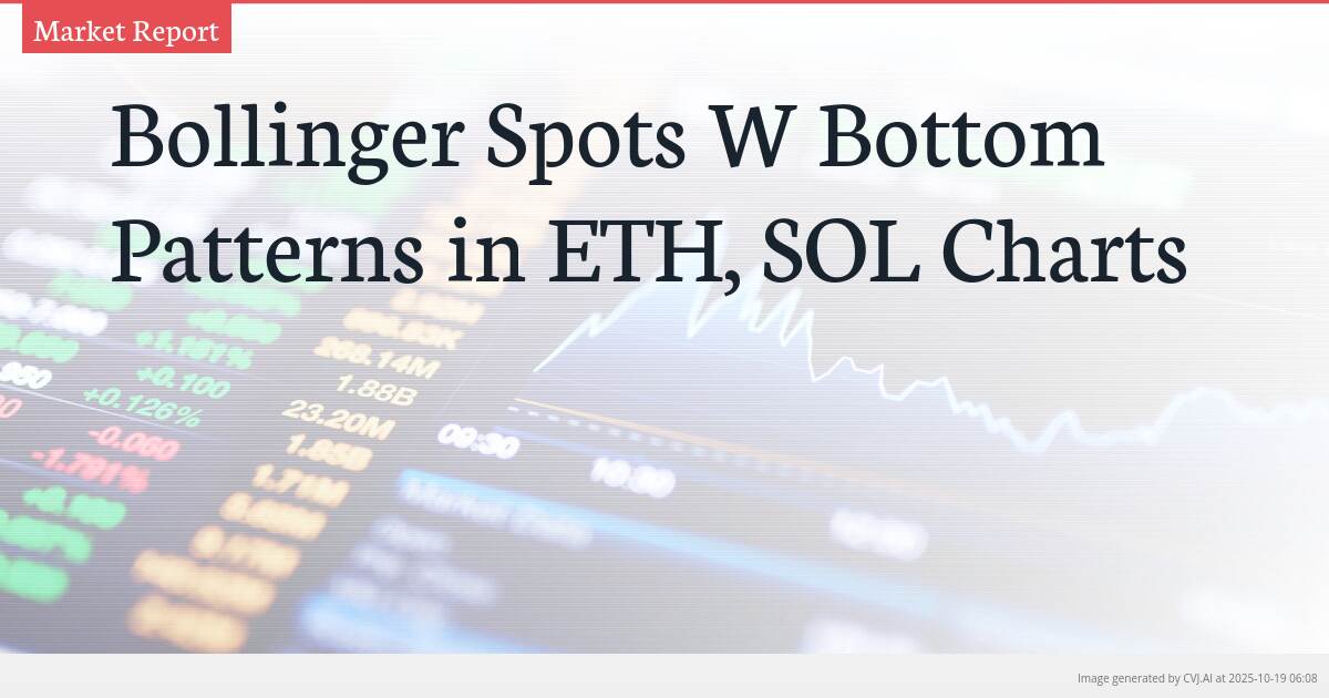 Bollinger Spots W Bottom Patterns in ETH, SOL Charts
