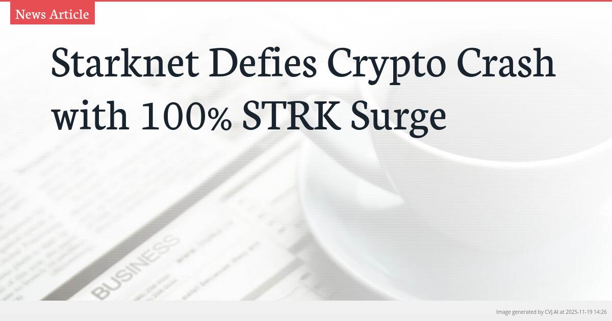 Starknet Defies Crypto Crash with 100% STRK Surge