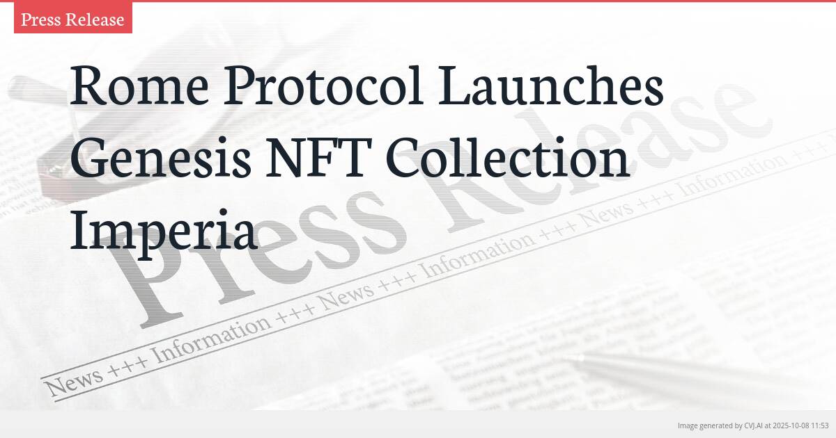Rome Protocol Launches Genesis NFT Collection Imperia