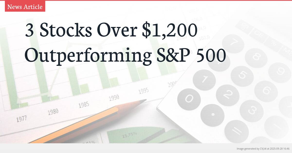 3 Stocks Over $1,200 Outperforming S&P 500