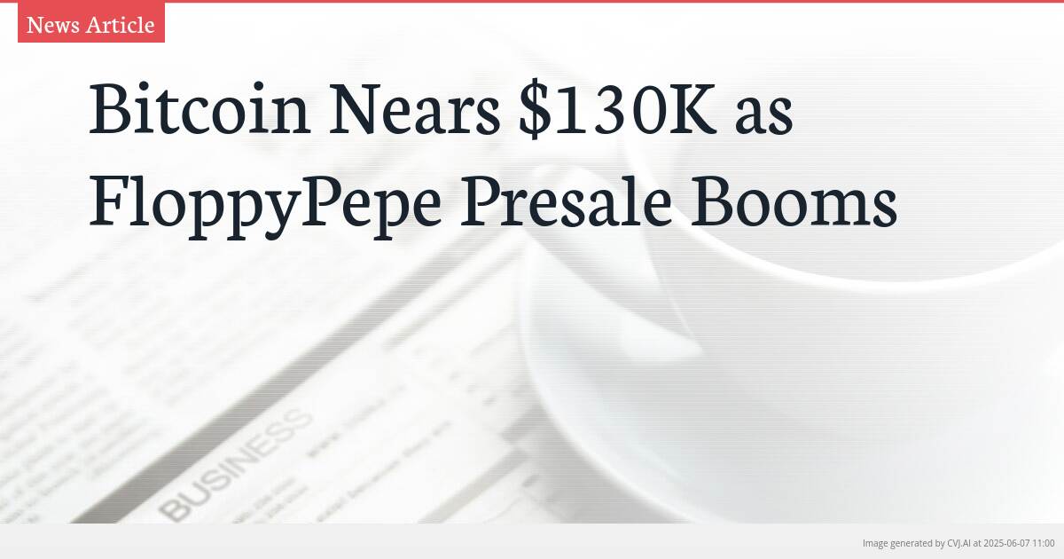 Bitcoin Nears $130K as FloppyPepe Presale Booms