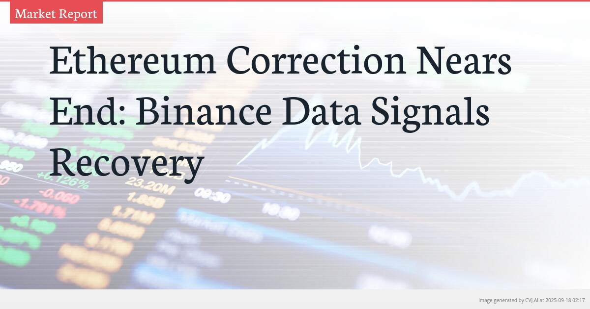 Ethereum Correction Nears End: Binance Data Signals Recovery