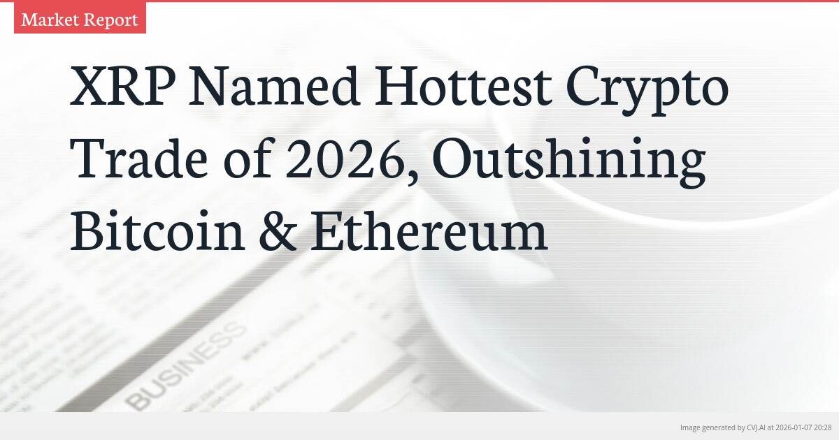 XRP Named Hottest Crypto Trade of 2026, Outshining Bitcoin & Ethereum