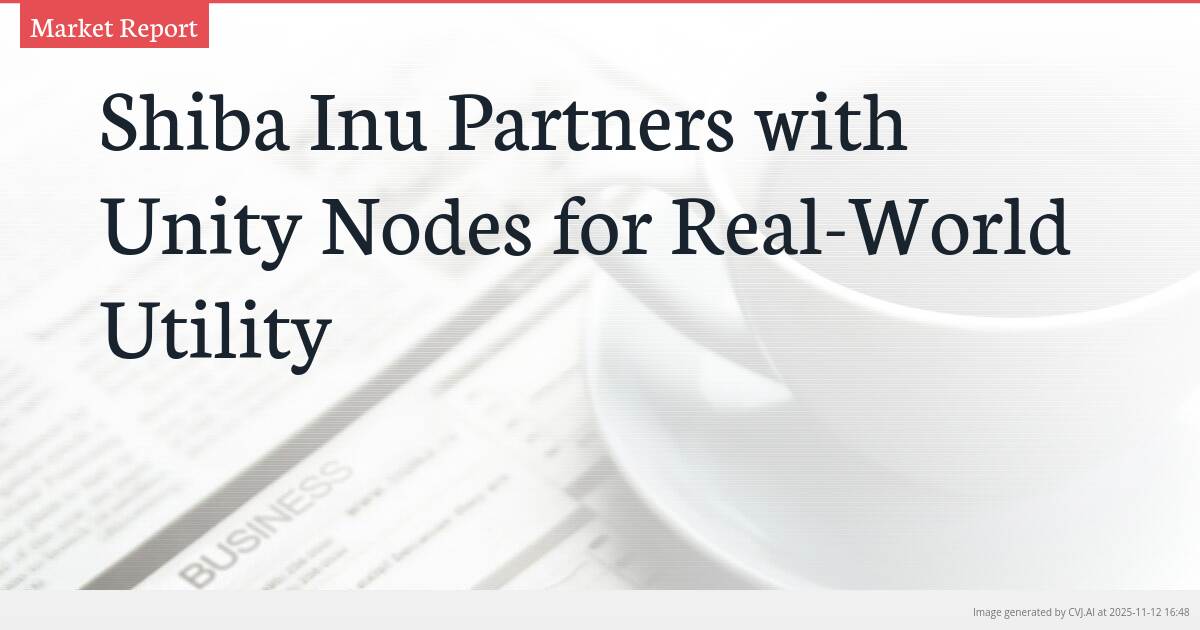 Shiba Inu Partners with Unity Nodes for Real-World Utility