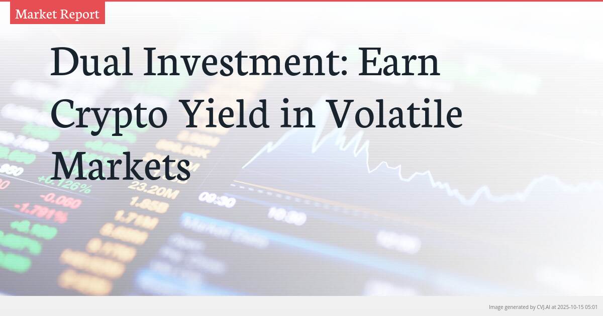 Dual Investment: Earn Crypto Yield in Volatile Markets