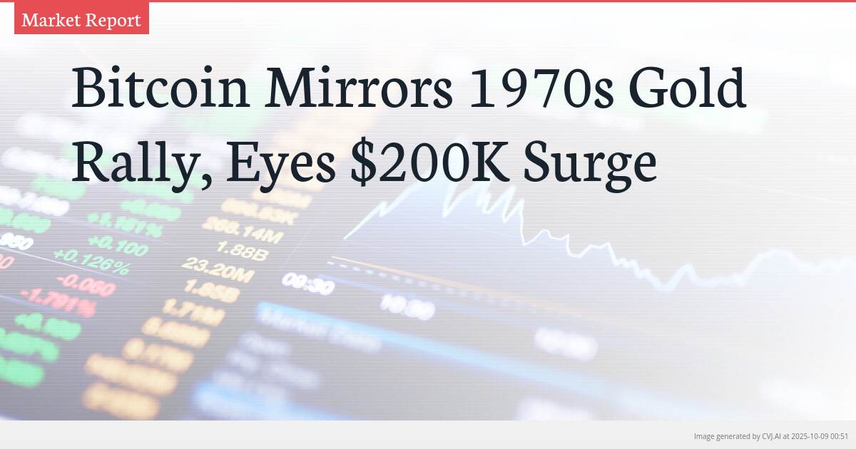 Bitcoin Mirrors 1970s Gold Rally, Eyes $200K Surge