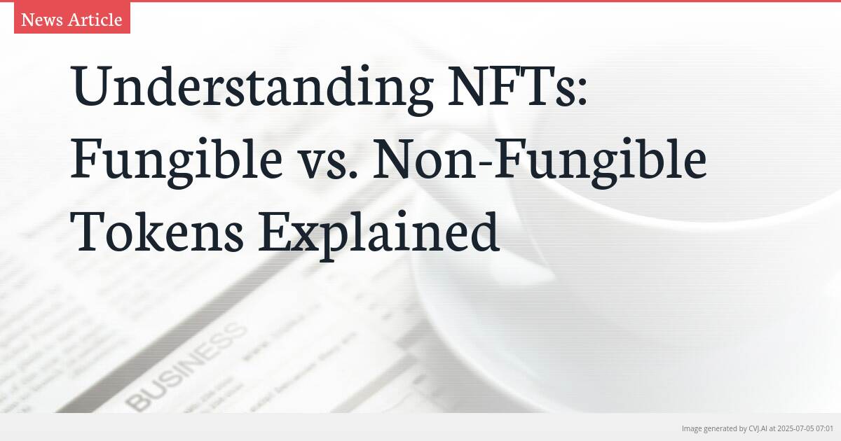 Understanding NFTs: Fungible vs. Non-Fungible Tokens Explained