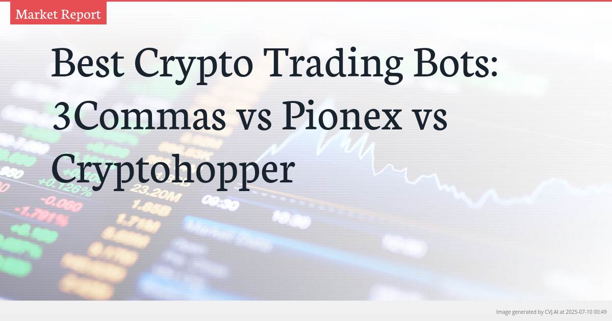 Best Crypto Trading Bots: 3Commas vs Pionex vs Cryptohopper