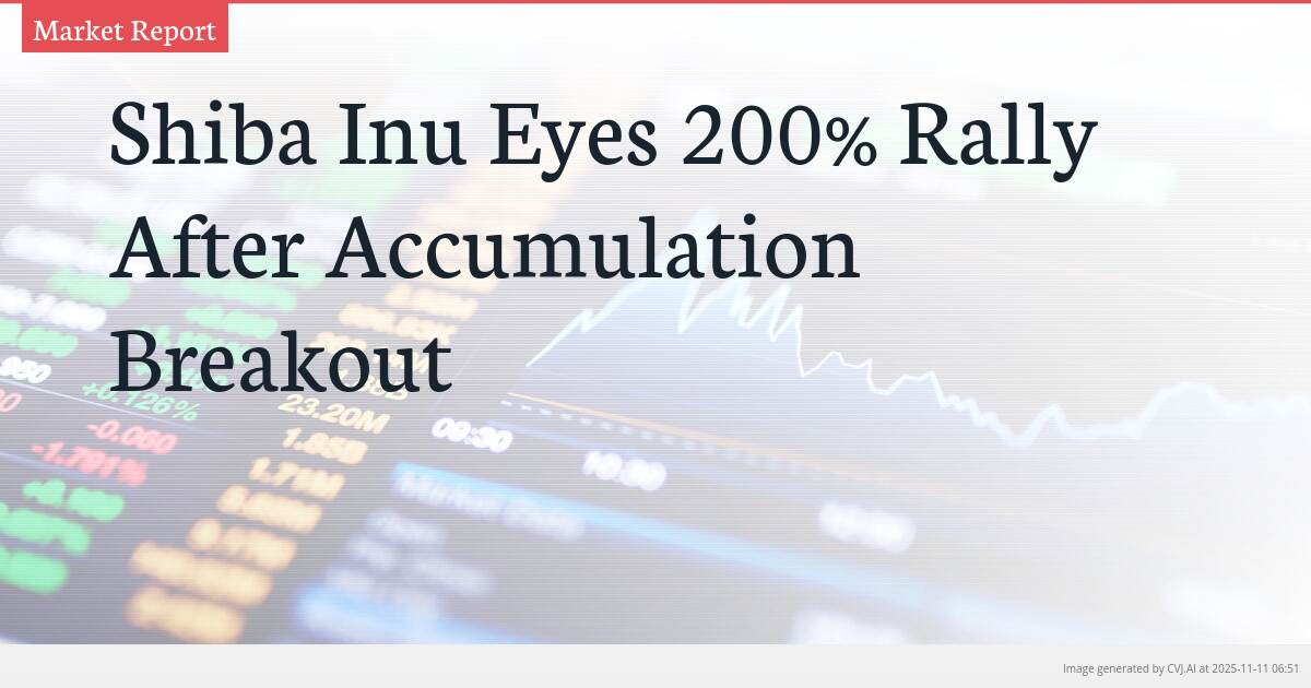 Shiba Inu Eyes 200% Rally After Accumulation Breakout
