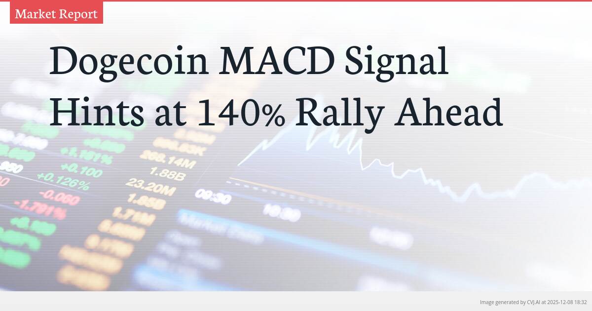 Dogecoin MACD Signal Hints at 140% Rally Ahead