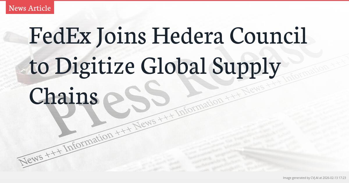 FedEx Joins Hedera Council to Digitize Global Supply Chains