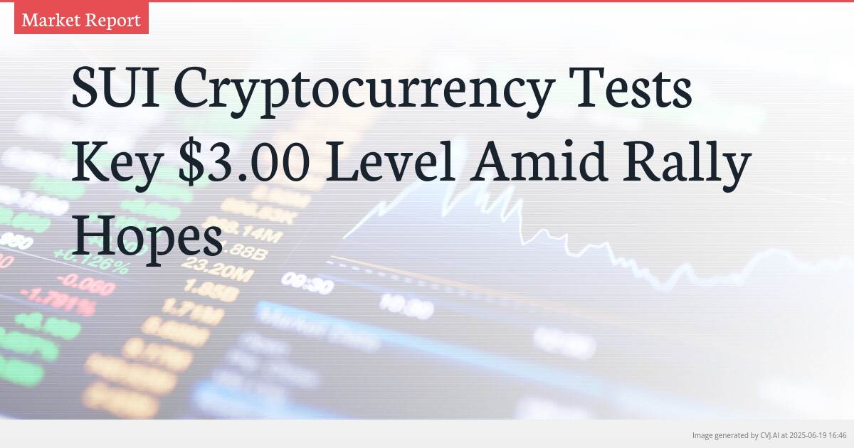 SUI Cryptocurrency Tests Key $3.00 Level Amid Rally Hopes
