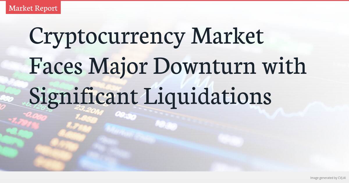 Cryptocurrency Market Faces Major Downturn with Significant Liquidations Cryptocurrency Market Faces Major Downturn with Significant Liquidations