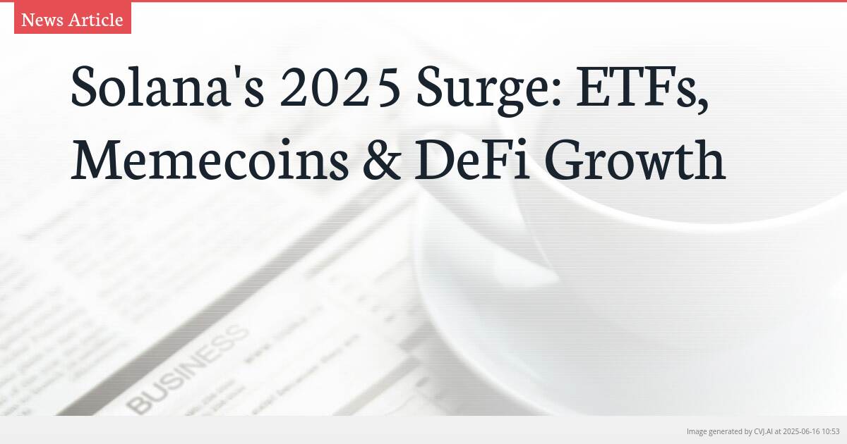Solana’s 2025 Surge: ETFs, Memecoins & DeFi Growth