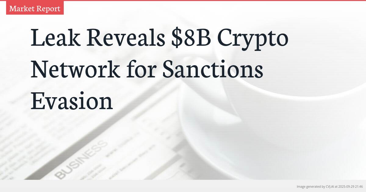 Leak Reveals $8B Crypto Network for Sanctions Evasion