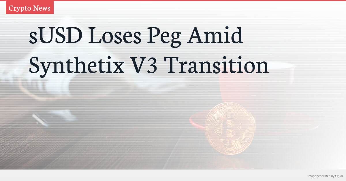 sUSD Loses Peg Amid Synthetix V3 Transition