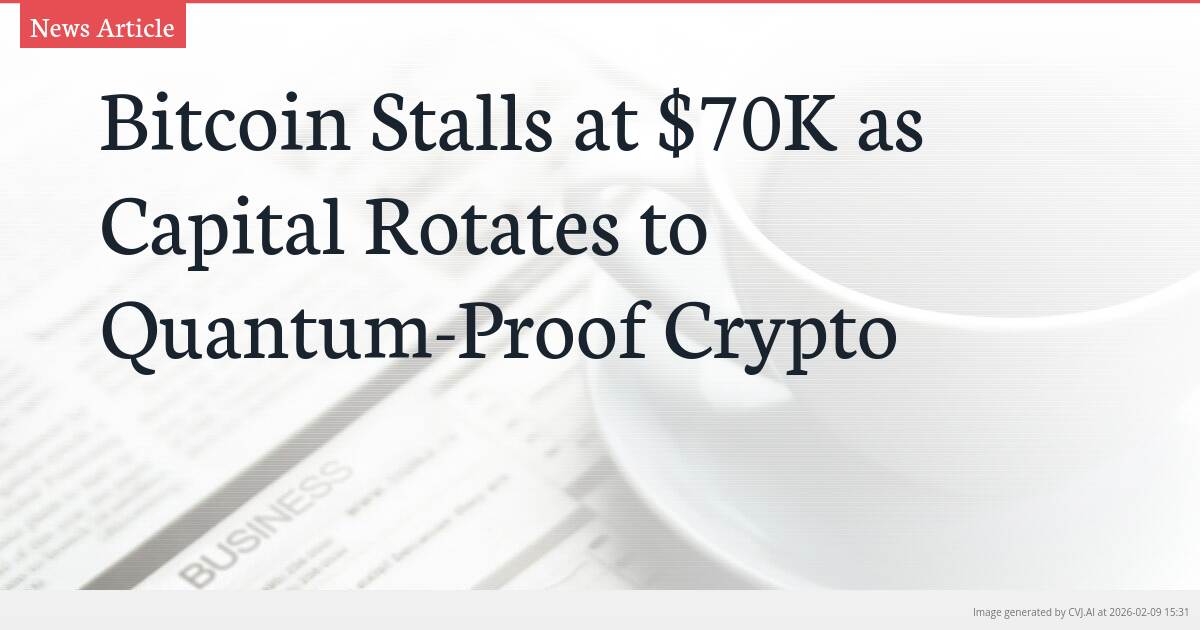 Bitcoin Stalls at $70K as Capital Rotates to Quantum-Proof Crypto