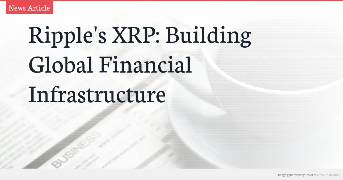 Ripple’s XRP: Building Global Financial Infrastructure