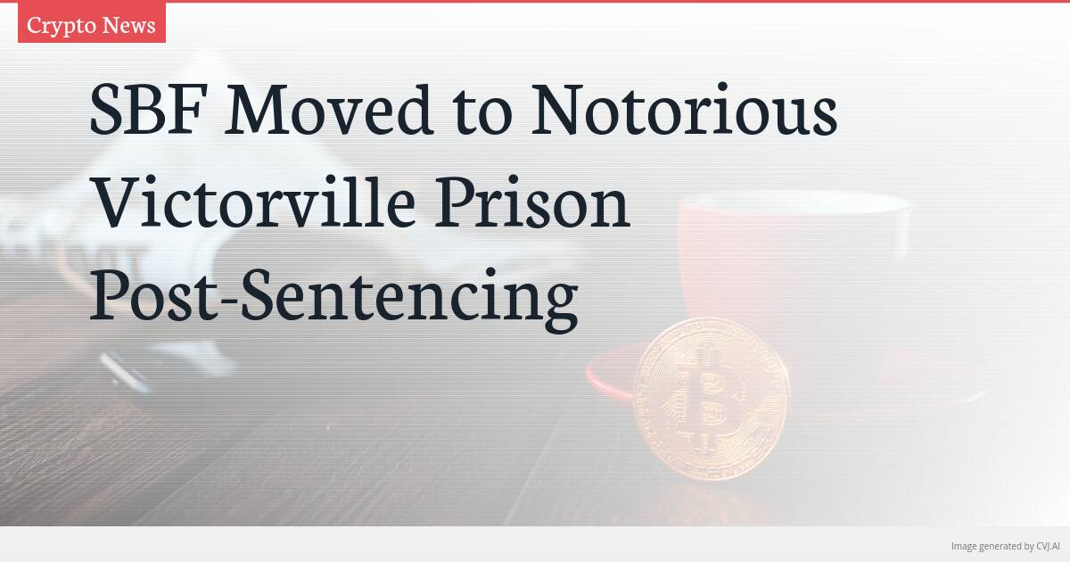 SBF Moved to Notorious Victorville Prison Post-Sentencing