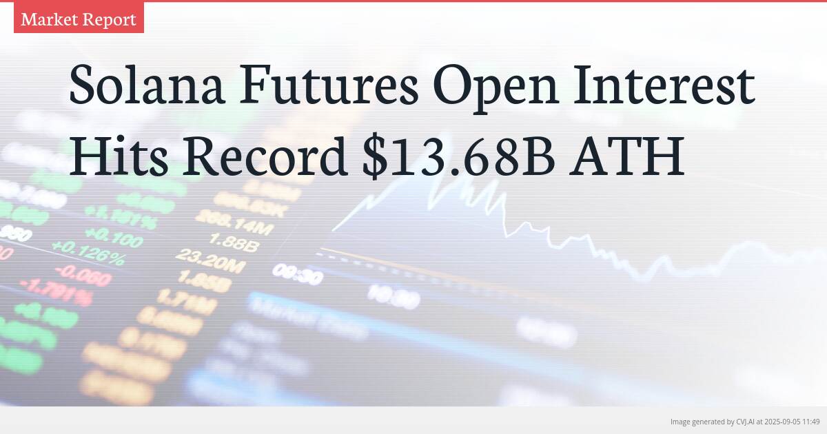 Solana Futures Open Interest Hits Record $13.68B ATH